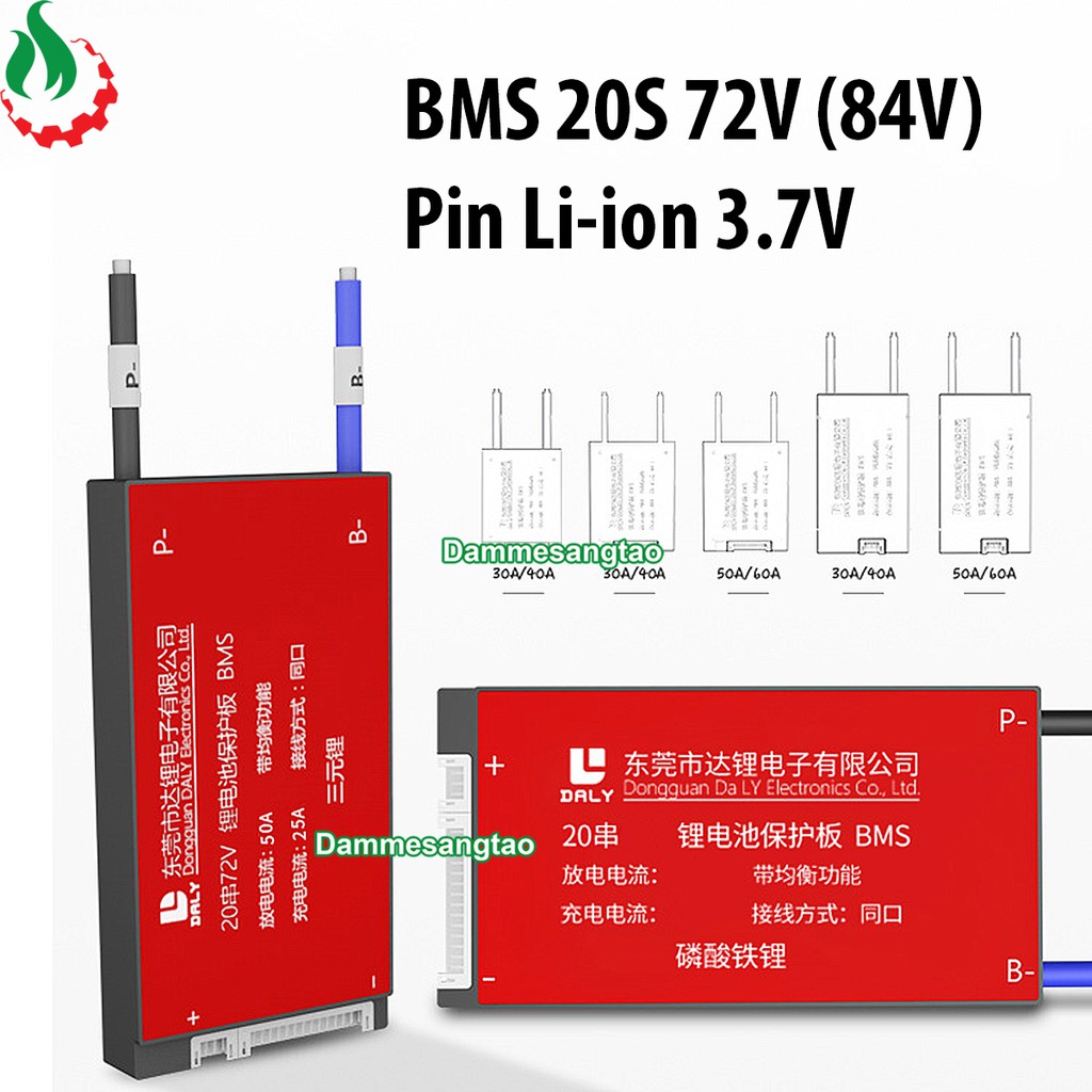 DMST Mạch 20S 72V (84V) Daly bảo vệ pin Li-ion 3.7V