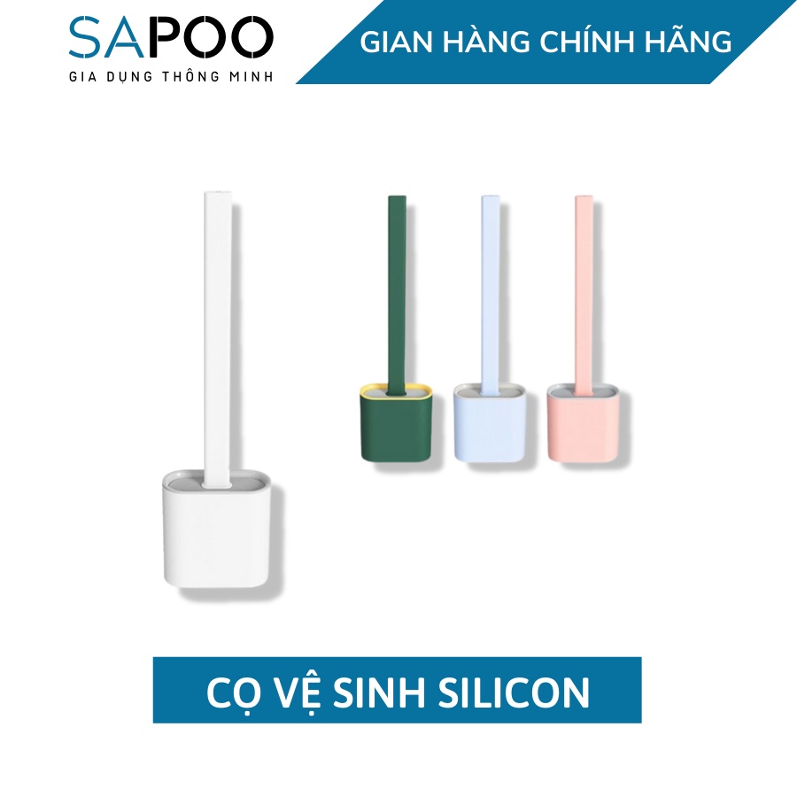 Cọ Bồn Cầu Toilet Nhà Vệ Sinh Cao Cấp Kèm Giá Cắm Chổi Silicon - Gia Dụng SAPOO