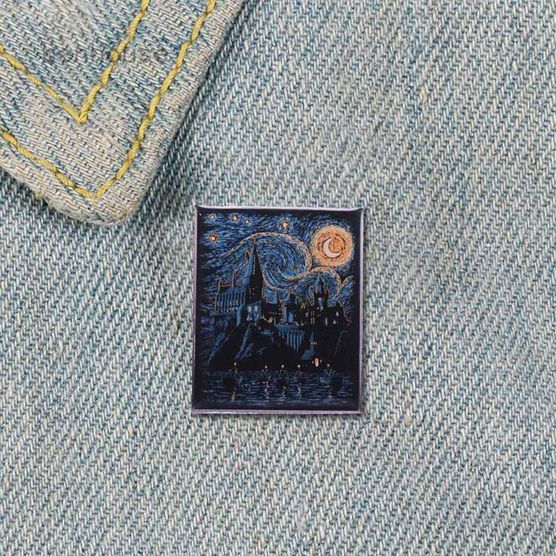 Ghim Cài Áo Hình Tranh Đêm Của Van Gogh Độc Đáo Đẹp Mắt