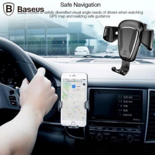 Bộ đế giữ điện thoại khóa tự động dùng cho xe hơi Baseus LV116