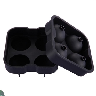Whiskey Cocktail Ice Cube Maker Mold 4 Large Sphere Mold Silicone