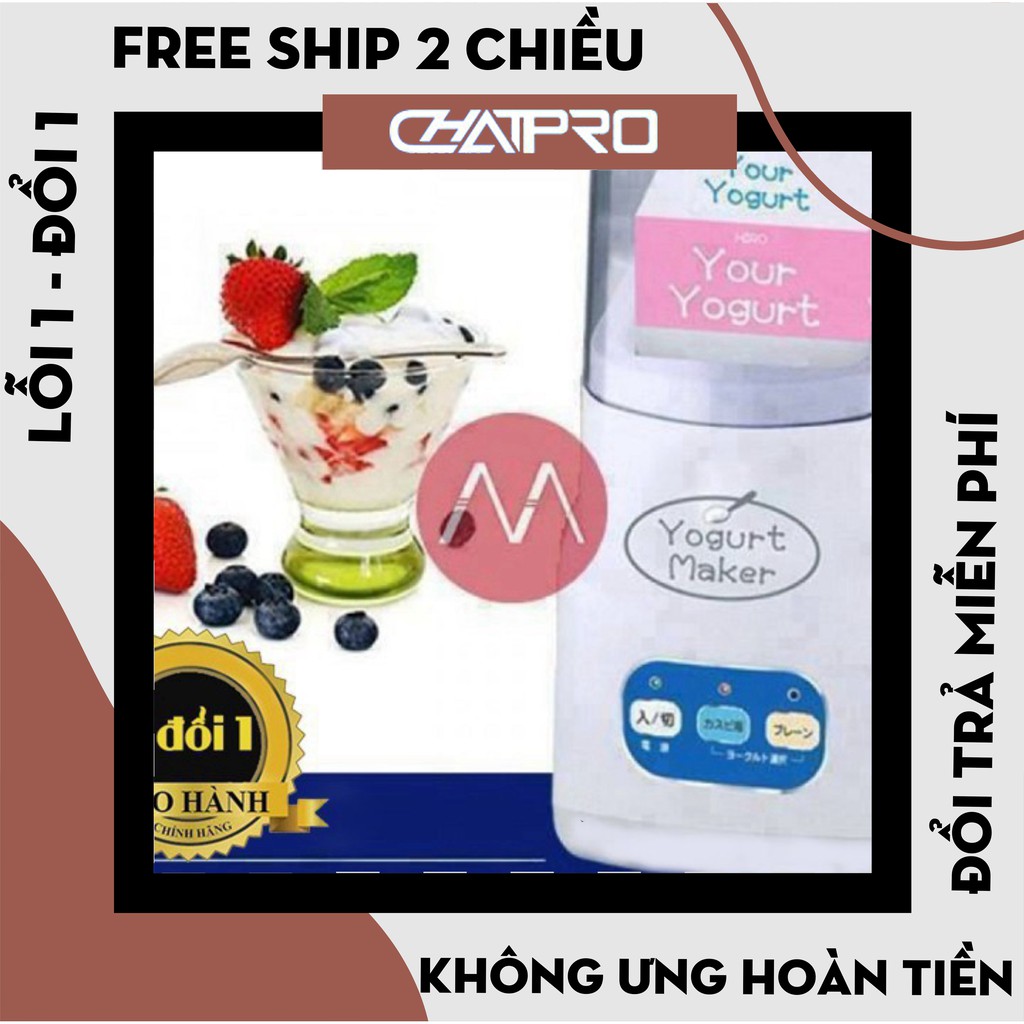 [Hàng Chính Hãng] Máy làm sữa chua Yogurt Nhật Bản, máy làm sữa chua 3 nút tự động siêu tiện lợi - Bảo Hành 12 tháng