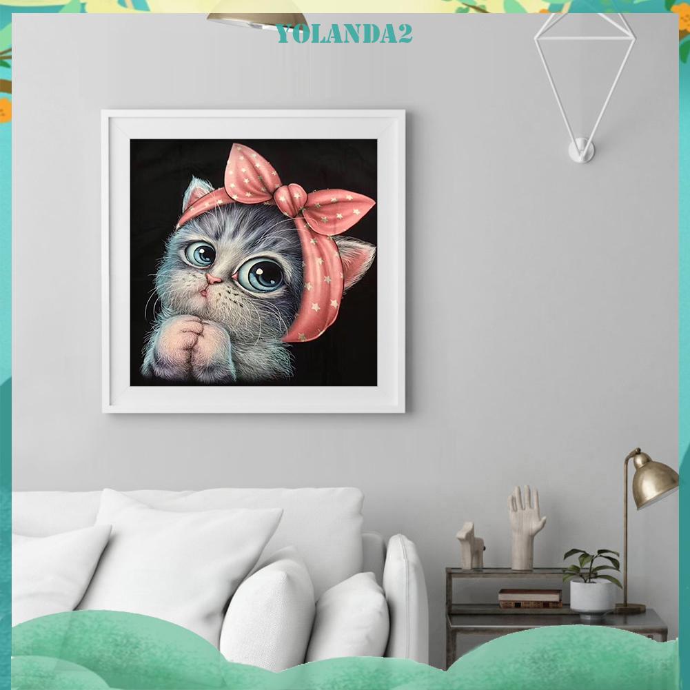 Toàn Bộ Bộ Tranh Thêu Chữ Thập Diy 11ct Hình Mèo Con