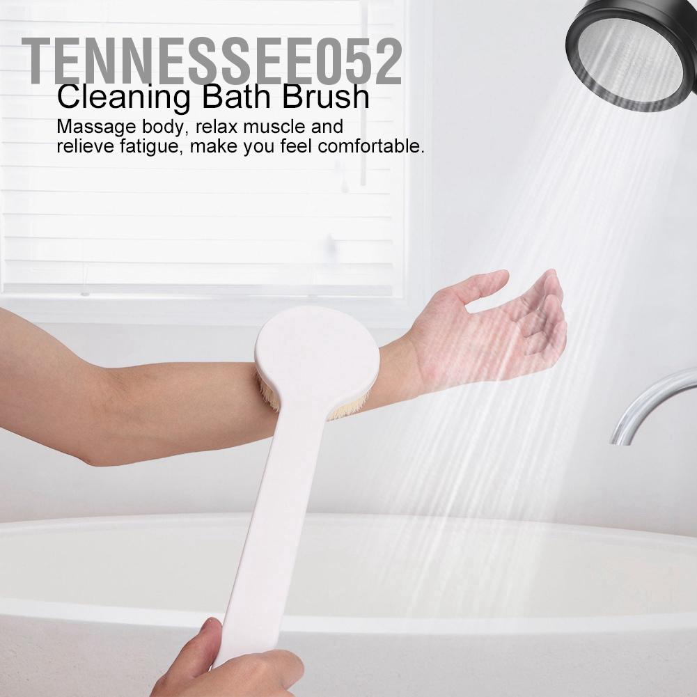 Bàn chải lông mềm tay cầm dài dùng khi tắm và tẩy tế bào chết giúp da sạch sâu