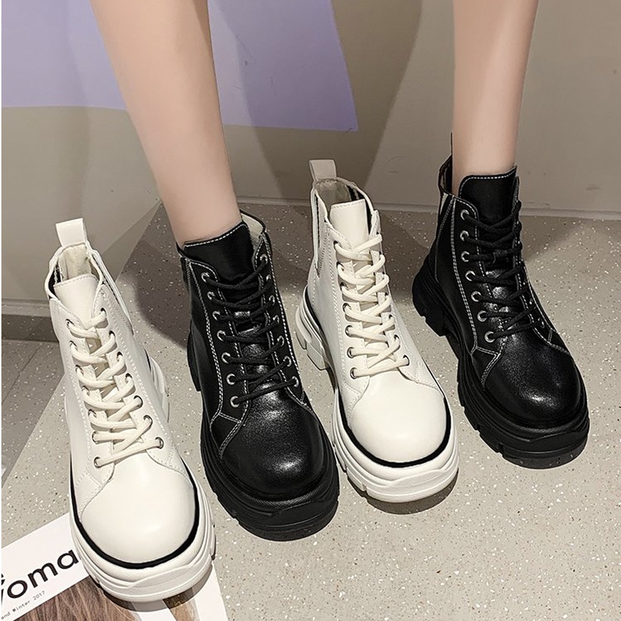 Giày bốt thời trang nữ quảng châu loại 1, giày boot nữ OMI có chun 2 bên chất liệu da mịn lót nỉ lông bên trong | BigBuy360 - bigbuy360.vn