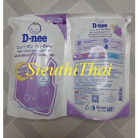 Nước giặt và xã dạng TÚI Dnee 600ml chuẩn hàng Thái Lan