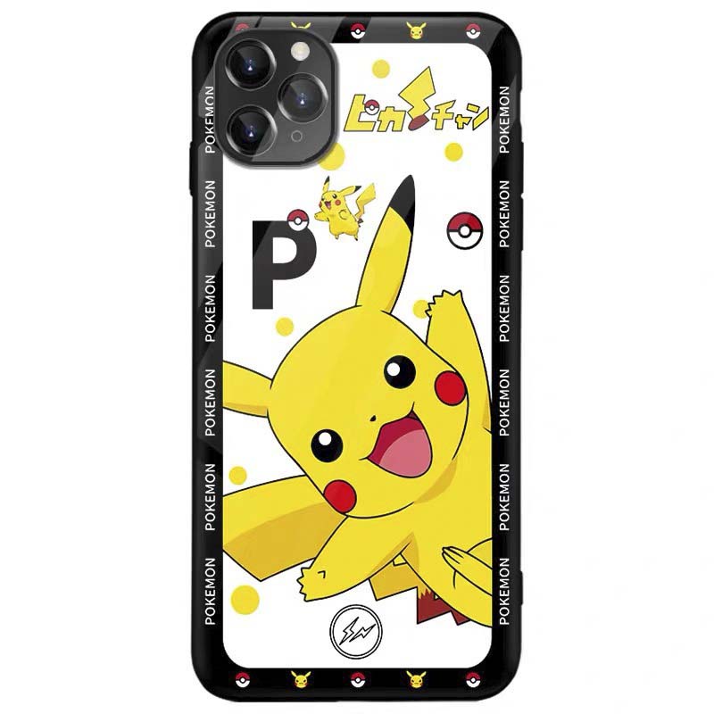 Ốp lưng iphone kính pi.ca.chu case 14plus 14 pro max 13 12 promax 11 mini 6 6s 7 8 plus x xr xs Se