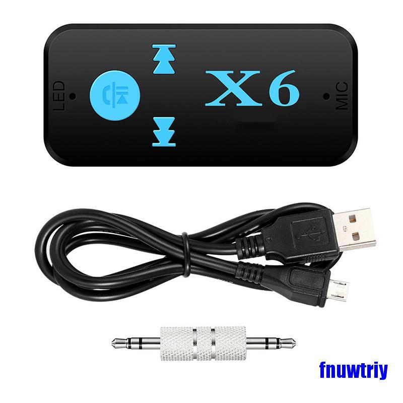 [COD]X6 Wireless Bluetooth Receiver 3.5mm Jack AUX Audio Stereo Music MIC Car Adapter