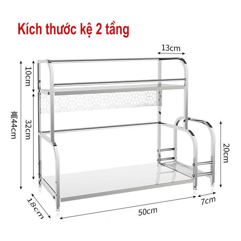 Kệ Đựng Gia Vị, Kệ Gia Vị Nhà Bếp Inox Không Gỉ Đa Năng Tiện Lợi titan.st