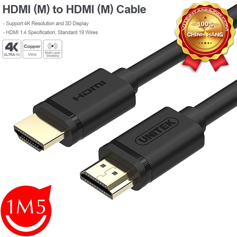 Khuyến mại: Dây hdmi 30m Unitek có chíp khuếch đại Y-C171 full 2K*4K chính hãng bảo hành 12 tháng