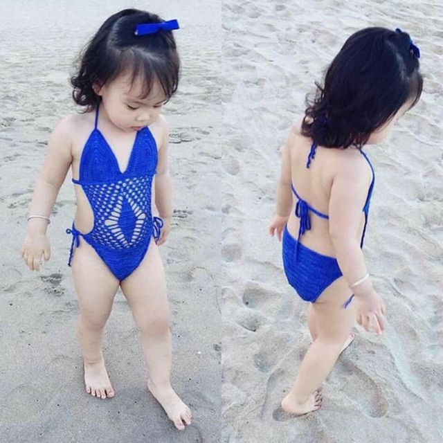 Bikini len móc cho bé