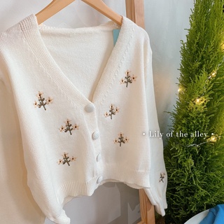 Áo cardigan thêu cành hoa