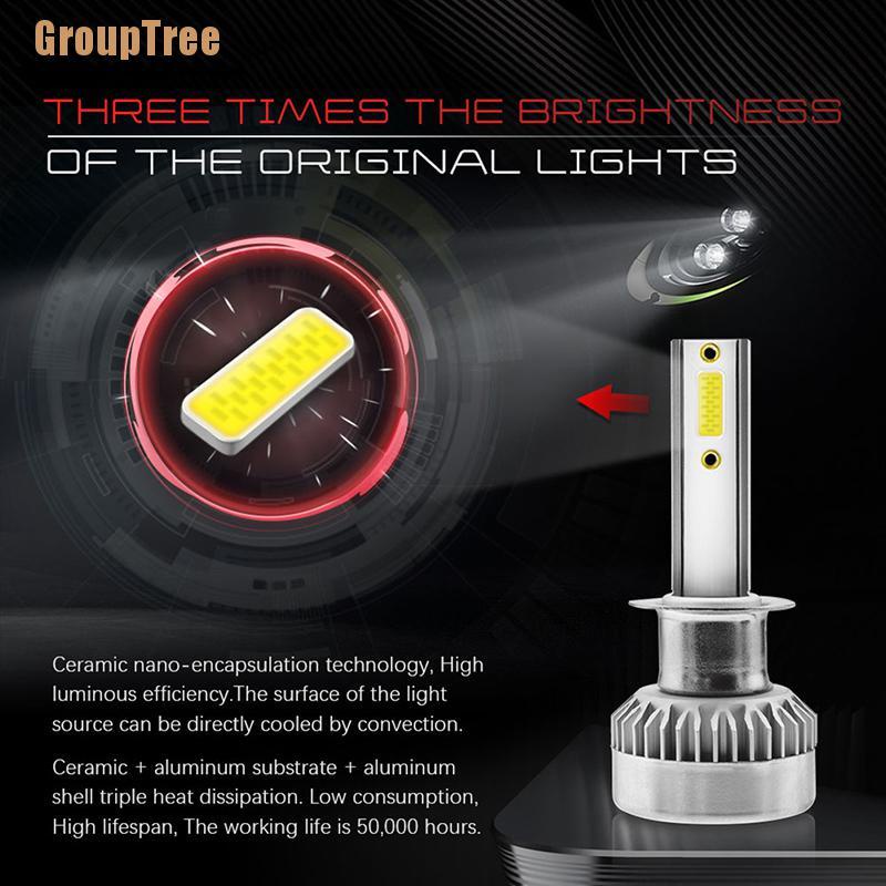 1 Cặp Bóng Đèn LED TXVSO8 H7 COB 110W 20000LM Ánh Sáng Trắng Cao / Thấp