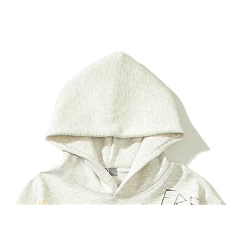 Hot ITEM Áo Hoodie ERLOuyang Nana Kiểu Cổ Điển Dáng Rộng Giản Dị Vải Cotton Phối Nhung Cho Nam Và Nữ