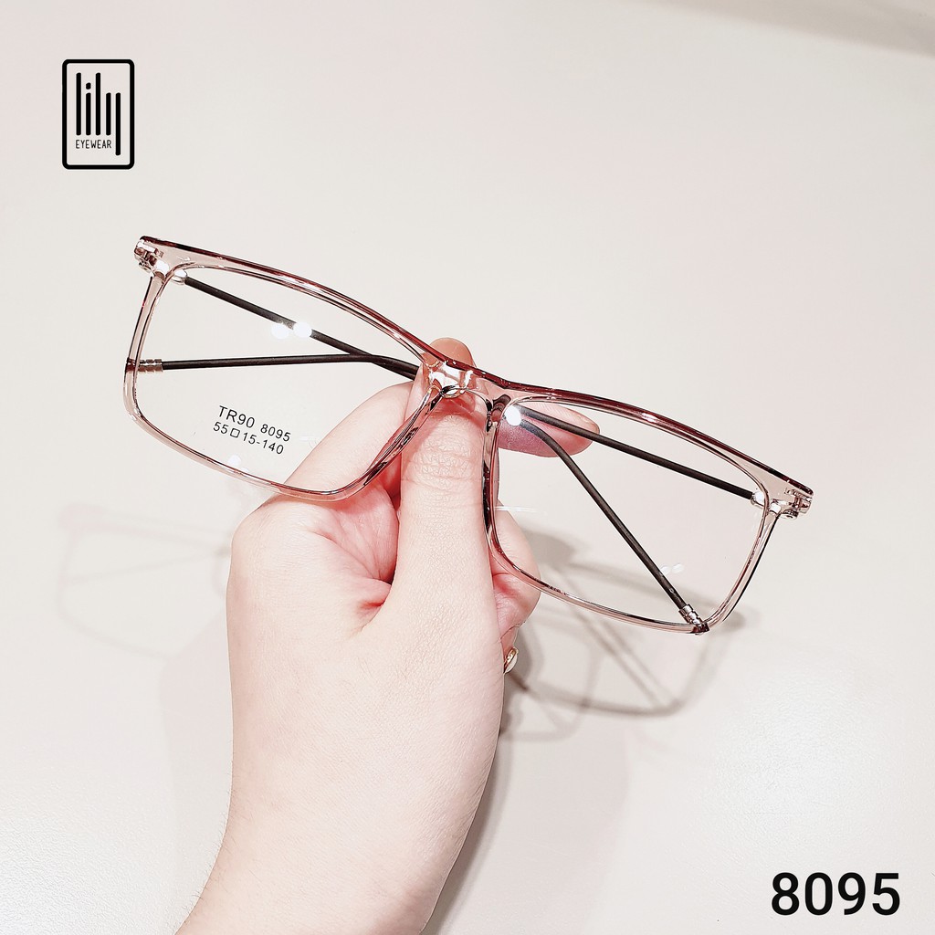  Gọng kính cận vuông nam nữ 8095 lilyeyewear, phù hợp với nhiều khuôn mặt