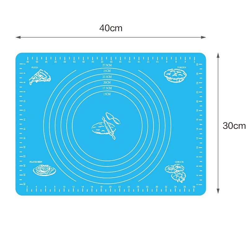 Thảm nhào bột để nướng bánh chống dính bằng silicon có thể tái sử dụng tiện lợi