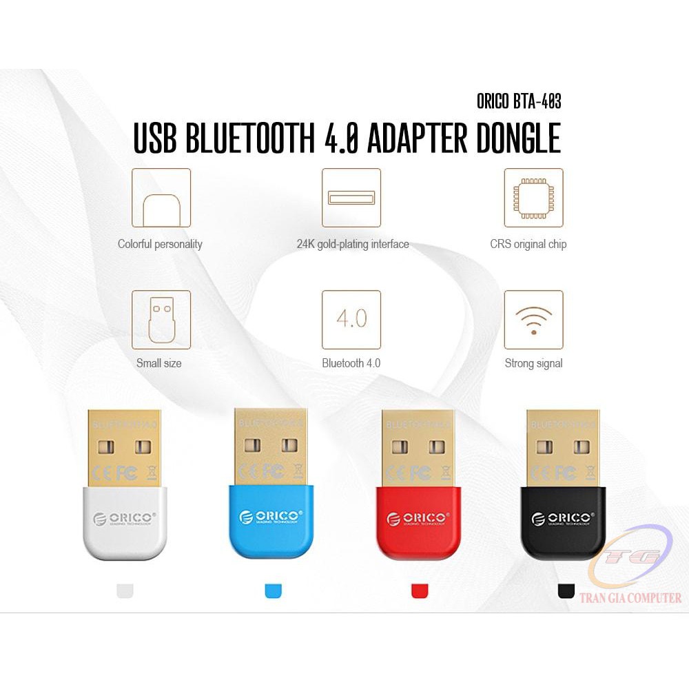 USB Bluetooth V4.0 Orico BTA-403 (Đen)