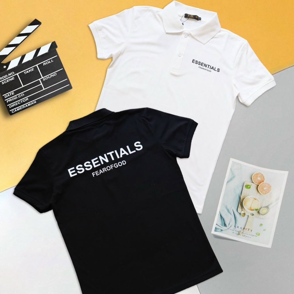 Áo Thun Nam Essentials Cổ Bẻ Ngắn Tay Chất Cotton Mặc Mát [NEW UNISEX]