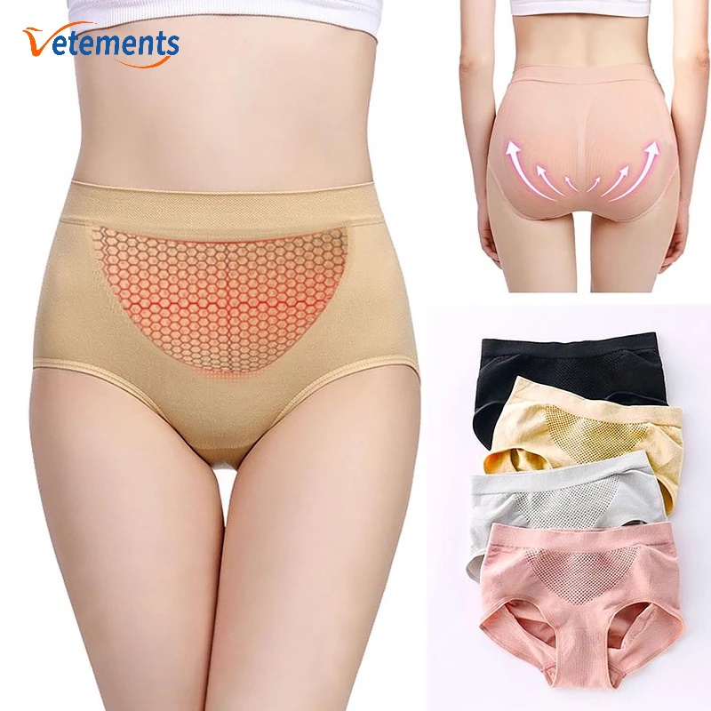 Quần Lót Cotton Tạo Dáng Cơ Thể Họa Tiết Tổ Ong 3D Chất Lượng Cao Ấm Áp Cho Nữ