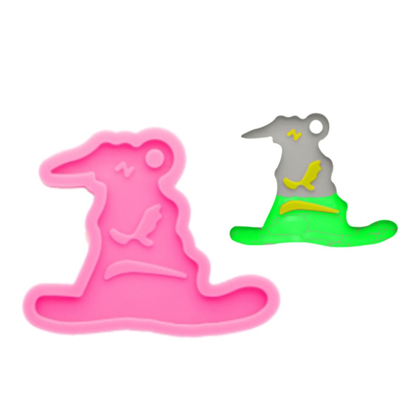 Khuôn Silicone Làm Móc Khóa Hình Nón Phù Thủy