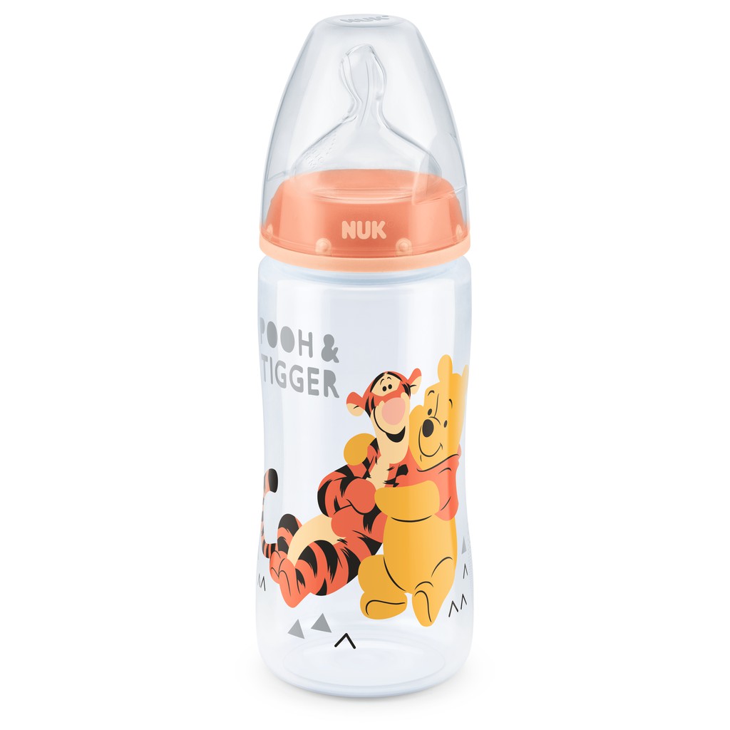 Bình sữa NUK nhựa PP Premium Choice núm ti Silicone S1 - M (Disney) 150ml, 300ml