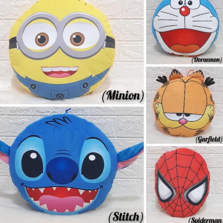 Gối Ôm Hình Nhân Vật Hoạt Hình Doraemon Garfield Spiderman 83