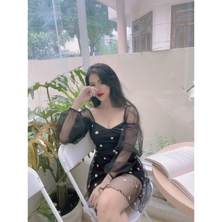 Đầm lưới tiểu thư Hoa Cúc - DN03007