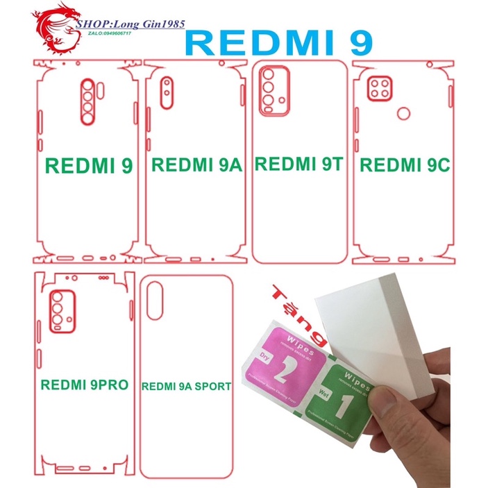 Redmi 9 miếng dán Ppf mặt sau chống va đập mạnh