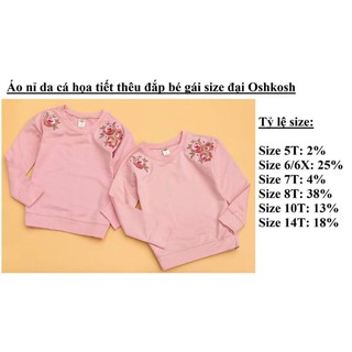 Áo nỉ da cá Oshkosh đắp thêu