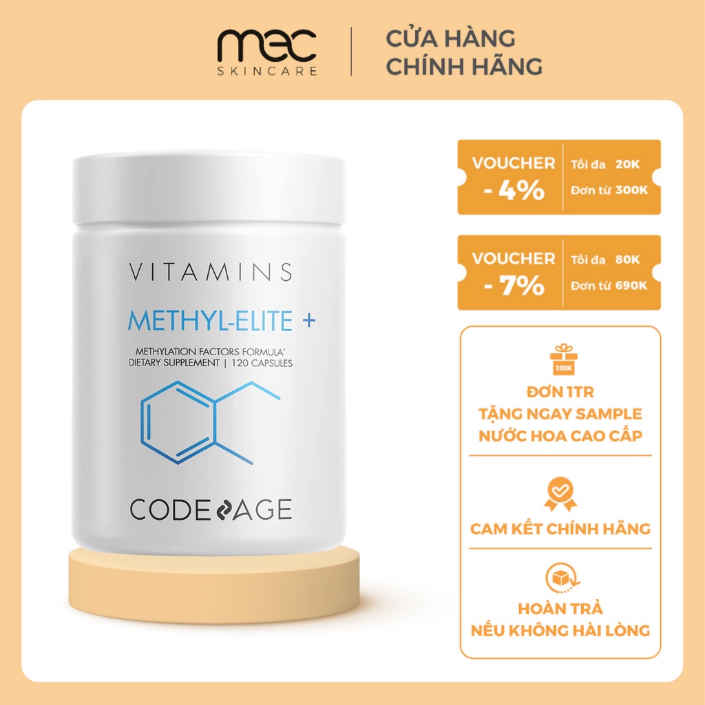 Viên uống bổ não Codeage Codeage Methyl-Elite + 120V (R) (HSD: 4/24)