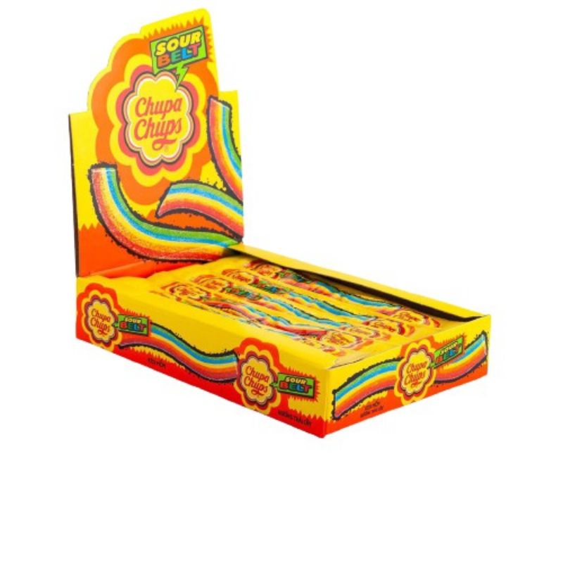 Kẹo Dẻo Chupa Chups Sour Belt Hộp 48 dây