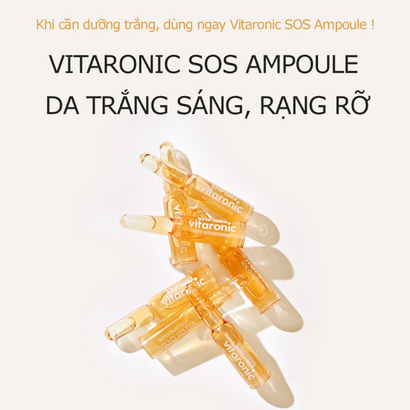 Tinh Chất Giảm Thâm Trắng Da Vitaronic SOS Ampoule Phục Hồi Trắng Da Cấp Tốc - Hộp 7 Ống