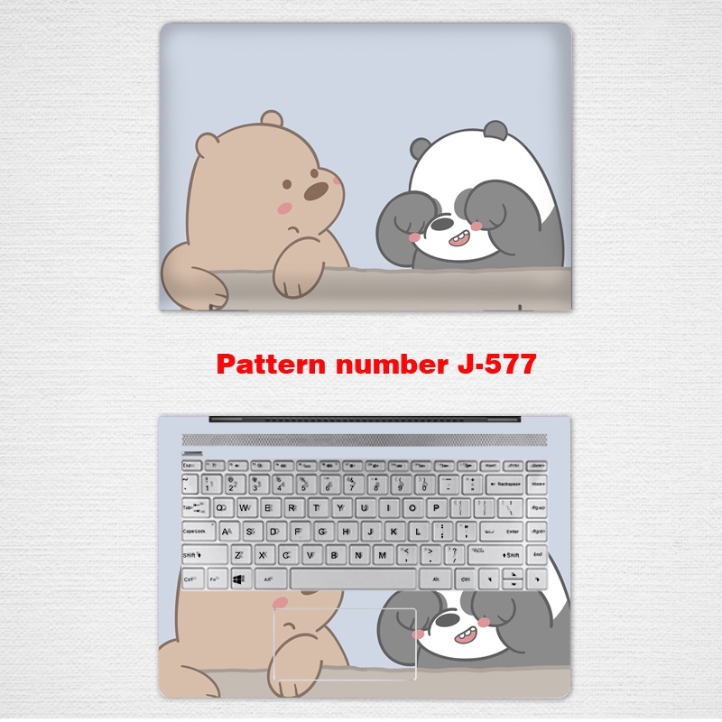 2 Miếng Dán Hình Kumamon Cho Laptop 12 13 14 15.6 Inches Notebook HP 455 G7 455R EliteBook 850 EliteBook 450