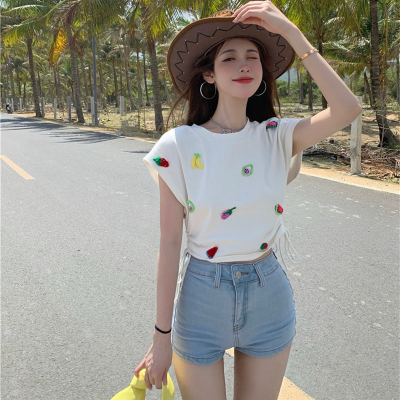 Áo không tay thêu hình hoa quả xinh xắn hợp thời trang dành cho nữ | BigBuy360 - bigbuy360.vn