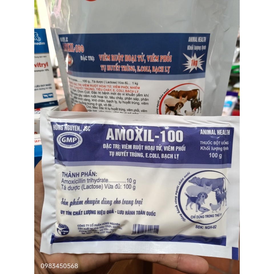 AMOXIL-100 (Gói 100g) Amoxici.. ..llin 10%