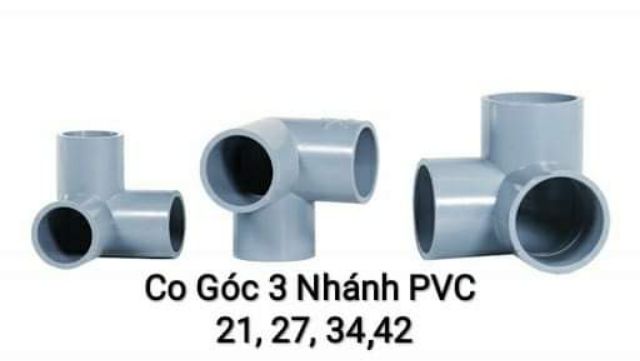 Cút góc nhựa pvc 3 nhánh, 4 nhánh, co góc 3 hướng, tê góc,  chữ thập 21, 27, 34, 42, chế đồ chơi, khung, lều