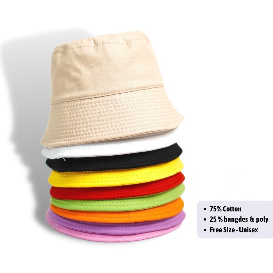 Mũ Nón BUCKET Tai Bèo trơn Unisex Nam nữ Nhiều Màu Phong Cách ULZZANG Cực Đẹp - Hata24h