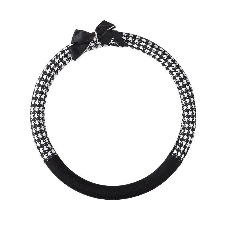 Vỏ bọc vô lăng xe hơi chất liệu lụa mát chống trượt thấm hút mồ hôi thoáng khí họa tiết dễ thương