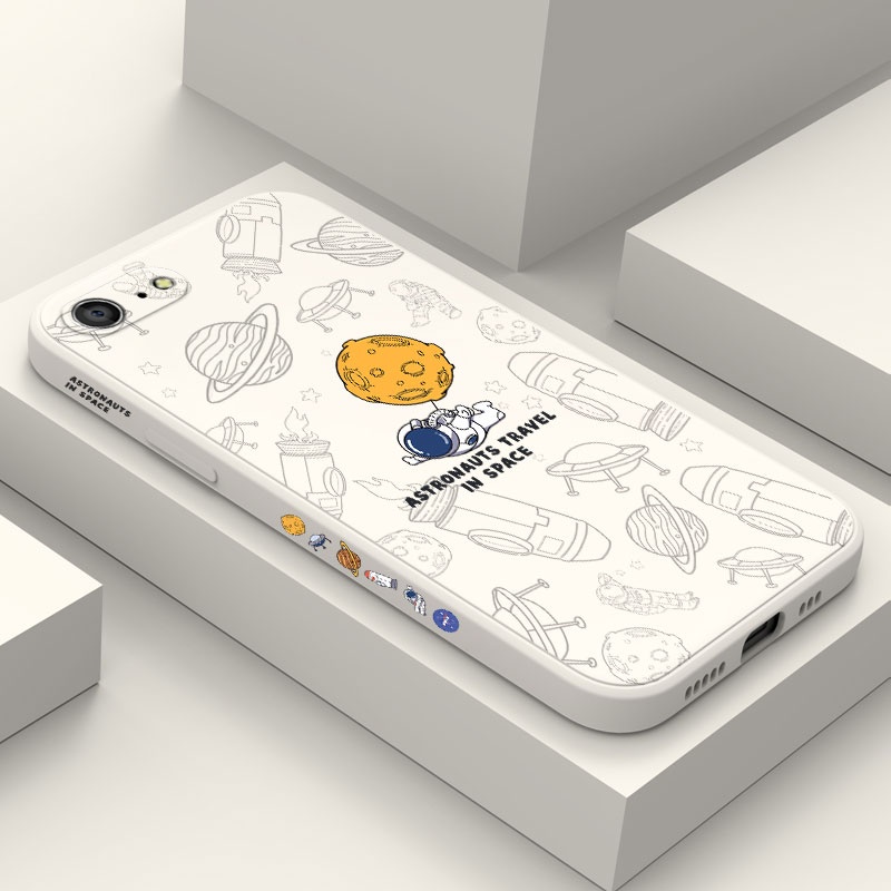 Ốp Điện Thoại Silicon Dẻo Hình Phi Hành Gia Cho IPhone 8 7 Plus SE 2020 6 6S Plus