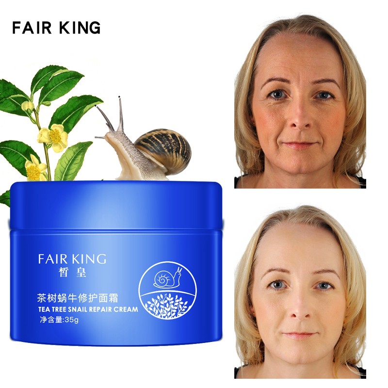 FAIR KING Kem dưỡng trắng da chống nhăn Collagen ốc sên + Tinh chất làm trắng da chống nhăn Ốc sên làm trắng da mặt Co lại dưỡng ẩm