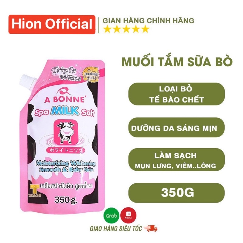 Muối tắm sữa bò tẩy tế bào chết A Bonne Spa Milk Salt 350g Thái Lan -MTSB032