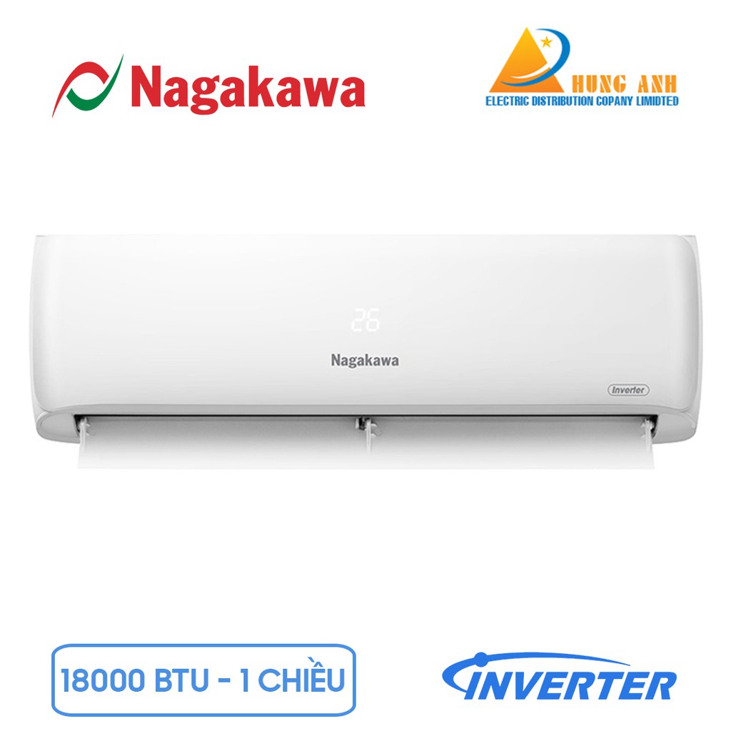 Điều hòa Nagakawa Inverter 1 chiều 18000 BTU NIS-C18R2H08