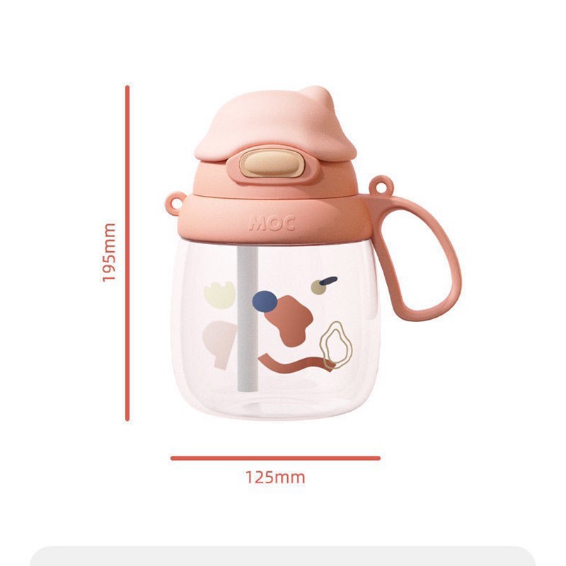 Bình Nước Dung Tích Lớn Có Ống Hút Tiện Lợi Cho Trẻ Em