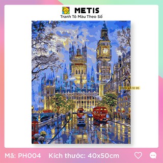 Tranh Tự Tô Màu Theo Số London Thành Phố Về Đêm Sẵn Hàng METIS PH004