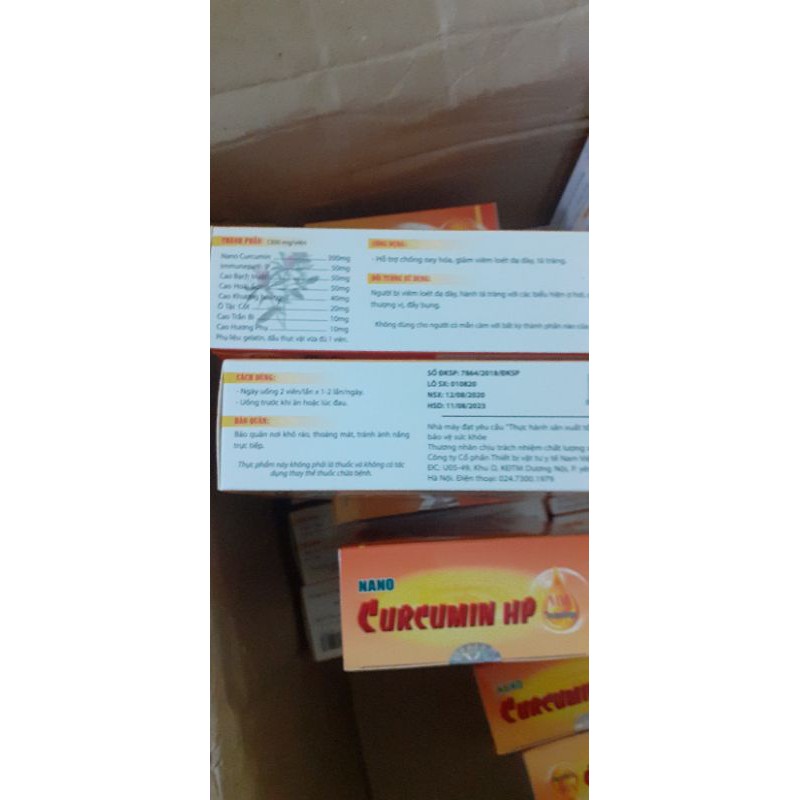 COMBO 4 HỘP Nano Curcumin HP - Học Viên Quân Y - Giải Pháp Cho Người Bệnh Dạ Dày