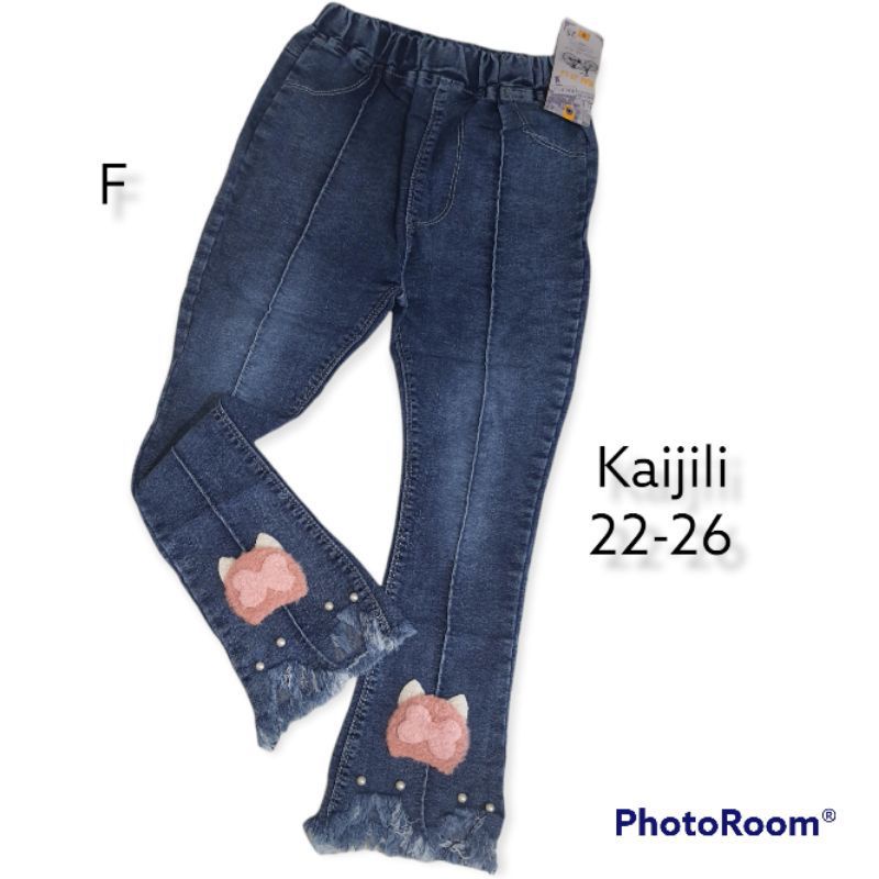 Quần Jean Dài kaijili Dành Cho Bé Gái size 22-26 (5-10 Tuổi) //
