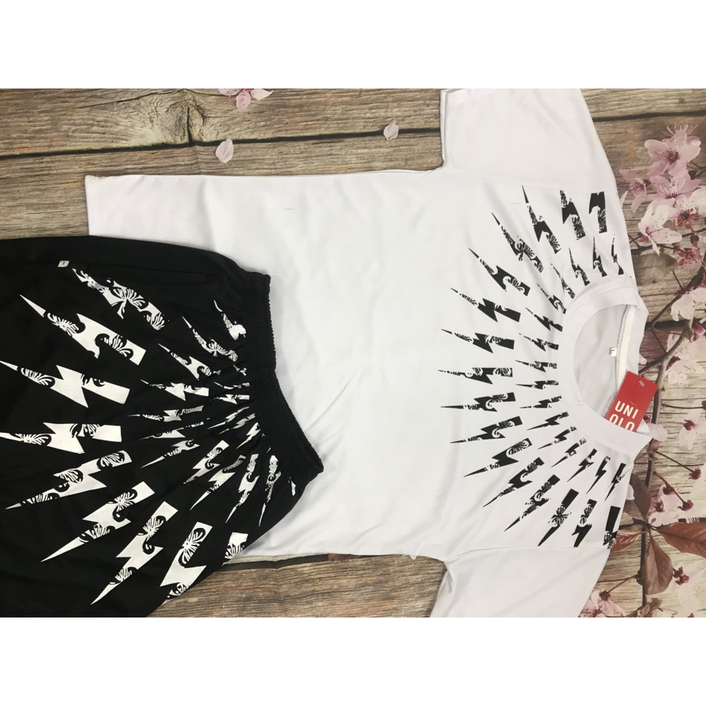 Sét Bộ Đồ Nam - Bộ Thun Nam Cộc Tay Chất Liệu Thun Lạnh In Logo Tia Sét Quanh Cổ - BN01 | BigBuy360 - bigbuy360.vn