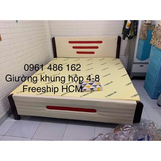 Giường sắt khung hộp 48 - freeship hcm - Bảo hành 2 năm
