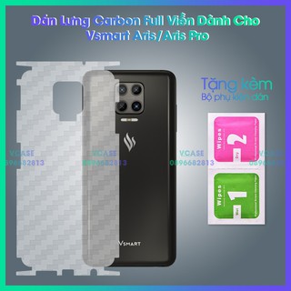 Miếng Dán Lưng Cacbon Full Viền Dành Cho Vsmart Aris / Aris Pro