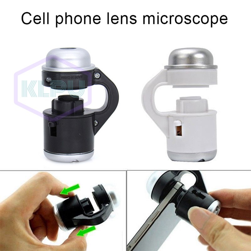 Mobile Phone Microscope Telescope Camera Clip Lens 30x Zoom LED Light Photography